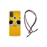 kilifland Reeder P13 Blue Max Pro 256gb ile Uyumlu Kılıf Rasta Ipli Boyun Askılı Desenli Life Silikon Yellow 1831