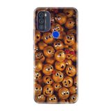 kilifland Reeder P13 Blue Max Pro 256gb ile Uyumlu Kılıf Resimli Desenli Silikon Boyun Askılı Gold Emoji 1877