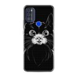 kilifland Reeder P13 Blue Max Pro 256gb ile Uyumlu Kılıf Resimli Desenli Silikon Boyun Askılı Komik Kedi 1863