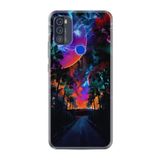 kilifland Reeder P13 Blue Max Pro 256gb ile Uyumlu Kılıf Resimli Desenli Silikon Boyun Askılı Mysterious World 1806