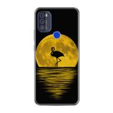 kilifland Reeder P13 Blue Max Pro 256gb ile Uyumlu Kılıf Silikon Desen Boyun Askılı Ay Ve Flamingo 1775
