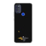 kilifland Reeder P13 Blue Max Pro 256gb ile Uyumlu Kılıf Silikon Desen Boyun Askılı Ay Ve Kedi 1683