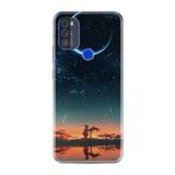 kilifland Reeder P13 Blue Max Pro 256gb ile Uyumlu Kılıf Silikon Desen Boyun Askılı Ay Ve Kız 1720