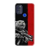 kilifland Reeder P13 Blue Max Pro 256gb ile Uyumlu Kılıf Silikon Desen Boyun Askılı Çılgın Kedi 1674