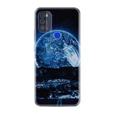 kilifland Reeder P13 Blue Max Pro 256gb ile Uyumlu Kılıf Silikon Desen Boyun Askılı Mavi Gece 1605