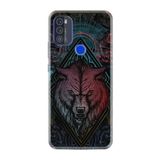 kilifland Reeder P13 Blue Max Pro 256gb ile Uyumlu Kılıf Silikon Desen Boyun Askılı Wolf 1658