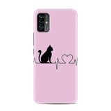 Kılıfland Reeder P13 Blue Max Pro Lite 2022 ile Uyumlu Kılıf, Desenli Baskılı, Pink Cat Heart, Silikon