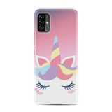 Kılıfland Reeder P13 Blue Max Pro Lite 2022 ile Uyumlu Kılıf, Desenli, İpli Boyun Askılı, Unicorn Figür, Pembe-Beyaz