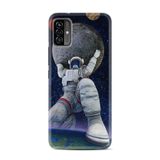 Kılıfland Reeder P13 Blue Max Pro Lite 2022 ile Uyumlu Kılıf, Silikon, Desenli Baskılı, Astronot ve Dünya Figürlü, Renkli