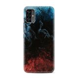 Kılıfland Reeder P13 Blue Max Pro Lite 2022 ile Uyumlu Kılıf, Silikon, Desenli Baskılı, Red Blue Black Abstract