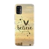 Kılıfland Reeder P13 Blue Max Pro Lite 2022 ile Uyumlu Telefon Kılıfı, Desenli Baskılı, Believe In Yourself, Sarı