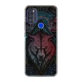 Kılıfland Reeder P13 Blue Max Pro Lite 2022 ile Uyumlu Telefon Kılıfı, Desenli Baskılı, Kurt Figürlü, Silikon