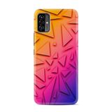 Kılıfland Reeder P13 Blue Max Pro Lite 2022 ile Uyumlu Telefon Kılıfı, Desenli Baskılı, Üçgenler Figür, Turuncu-Pembe-Mor Gradient