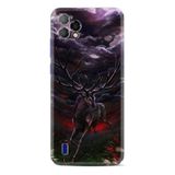 Kılıfland Reeder P13 Blue Plus 2022 ile Uyumlu Telefon Kılıfı, Desenli Baskılı, Dark Deer Figür, Silikon