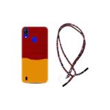 kilifland Reeder P13 Blue Plus ile Uyumlu Kılıf Rasta Ipli Boyun Askılı Desenli Life Silikon Sarı Kırmızı Boya 1708