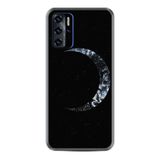 Kılıfland Reeder P13 ile Uyumlu Telefon Kılıfı, Desenli Baskılı, Ay Figürü, Siyah
