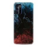 Kılıfland Reeder P13 ile Uyumlu Telefon Kılıfı, Desenli Baskılı, Red Blue Black Abstract, Silikon