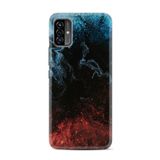 kilifland Reeder P13 Pro Max Lite 2022 ile Uyumlu Kılıf Desenli Silikon Boyun Askılı Red Blue Black Abstact 1386