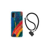 kilifland Reeder P13 Pro Max Lite 2022 ile Uyumlu Kılıf Ipli Boyun Askılı Desenli Life Silikon Ressam Sulu Boya 1600