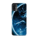 kilifland Reeder P13 Pro Max Lite 2022 ile Uyumlu Kılıf Silikon Desen Boyun Askılı Blue Planet 1610
