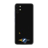 Kılıfland Reeder S19 Max ile Uyumlu Telefon Kılıfı, Desenli Baskılı, Ay ve Kedi Figürlü, Siyah