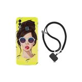 kilifland Reeder S23 Max Pro ile Uyumlu Kılıf Resimli Boyun Askılı İpli Desenli Silikon Lollipop Woman 1416