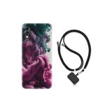kilifland Reeder S23 Max Pro ile Uyumlu Kılıf Resimli Boyun Askılı İpli Desenli Silikon Pink Green Cloud 1306