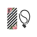 kilifland Reeder S23 Max Pro ile Uyumlu Kılıf Resimli Boyun Askılı İpli Desenli Silikon Strip Flowers 2 1409