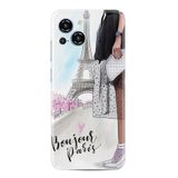 Kılıfland Reeder S23 Max Pro ile Uyumlu Kılıf, Silikon, Bonjour Paris Desenli, Renkli
