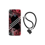 kilifland Reeder S23 Max Pro ile Uyumlu Kılıf Silikon Boyun Askılı İpli Desenli Silikon Flowers Line 1732