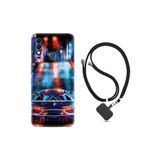 kilifland Reeder S23 Max Pro ile Uyumlu Kılıf Silikon Boyun Askılı İpli Desenli Silikon Neon Cars 1724