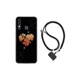 kilifland Reeder S23 Max Pro ile Uyumlu Kılıf Silikon Boyun Askılı İpli Desenli Silikon Plane Heart 1721