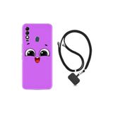 kilifland Reeder S23 Max Pro ile Uyumlu Kılıf Silikon Boyun Askılı İpli Desenli Silikon Purple Sweety 1717
