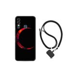 kilifland Reeder S23 Max Pro ile Uyumlu Kılıf Silikon Boyun Askılı İpli Desenli Silikon Red Moons 1747