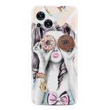 Kılıfland Reeder S23 Max Pro ile Uyumlu Kılıf, Silikon, Desenli Baskılı, Donut Girl, Renk98