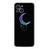 Kılıfland Reeder S23 Max Pro ile Uyumlu Kılıf, Silikon, Platinium Series, Moon Star Desenli, Siyah