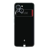 Kılıfland Reeder S23 Max Pro ile Uyumlu Kılıf, Silikon, Resimli Desenli Baskılı, My Love, Siyah