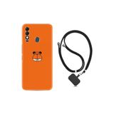 Kılıfland Reeder S23 Max Pro ile Uyumlu Silikon Kılıf, Boyun Askılı, Desenli, Turuncu