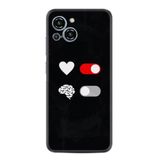 Kılıfland Reeder S23 Max Pro ile Uyumlu Silikon Kılıf, Desen Özel Seri Love Brain, Siyah