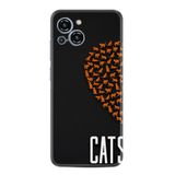 Kılıfland Reeder S23 Max Pro ile Uyumlu Silikon Kılıf, Desenli, Cats Serisi, Siyah