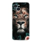 Kılıfland Reeder S23 Max Pro ile Uyumlu Silikon Kılıf, Resimli Desenli Baskılı, Aslan Çiçek, Renk30