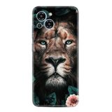 Kılıfland Reeder S23 Max Pro ile Uyumlu Silikon Kılıf, Resimli Desenli Baskılı, Leon Flowers, Çok Renkli