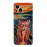 Kılıfland Reeder S23 Max Pro ile Uyumlu Silikon Kılıf, Sanat Tasarımı, Kedi Deseni, Renkli