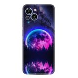 Kılıfland Reeder S23 Max Pro ile Uyumlu Silikon Kılıf, Star Planet Deseni, Siyah