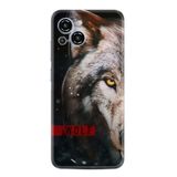 Kılıfland Reeder S23 Max Pro ile Uyumlu Silikon Kılıf, Wolf Eyes Deseni, Siyah