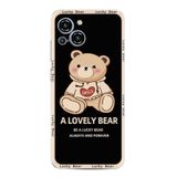 Kılıfland Reeder S23 Pro Max Kılıf, Boutique Baskılı, Lovely Bear Desenli, Siyah