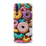 Kılıfland Samsung Galaxy A01 ile Uyumlu Kılıf, Boutique Baskılı Donut Desen, Renkli
