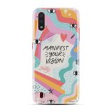 Kılıfland Samsung Galaxy A01 ile Uyumlu Kılıf, Boutique Baskılı, Manifest Your Vision, Renkli