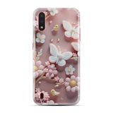 Kılıfland Samsung Galaxy A01 ile Uyumlu Kılıf, Boutique Baskılı, Pembe Kelebekler, Resimli