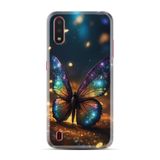 Kılıfland Samsung Galaxy A01 ile Uyumlu Kılıf, Boutique Baskılı, Rengarenk Kelebek Desenli